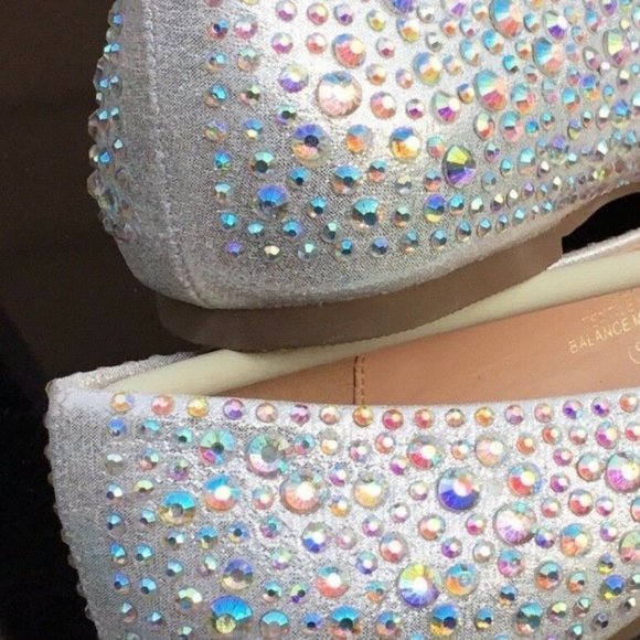 Lauren Lorraine LIZZY New Crystal Jewel Flats Shoe BLACK Women's 5.5 NIB Last! - Picture 9 of 11